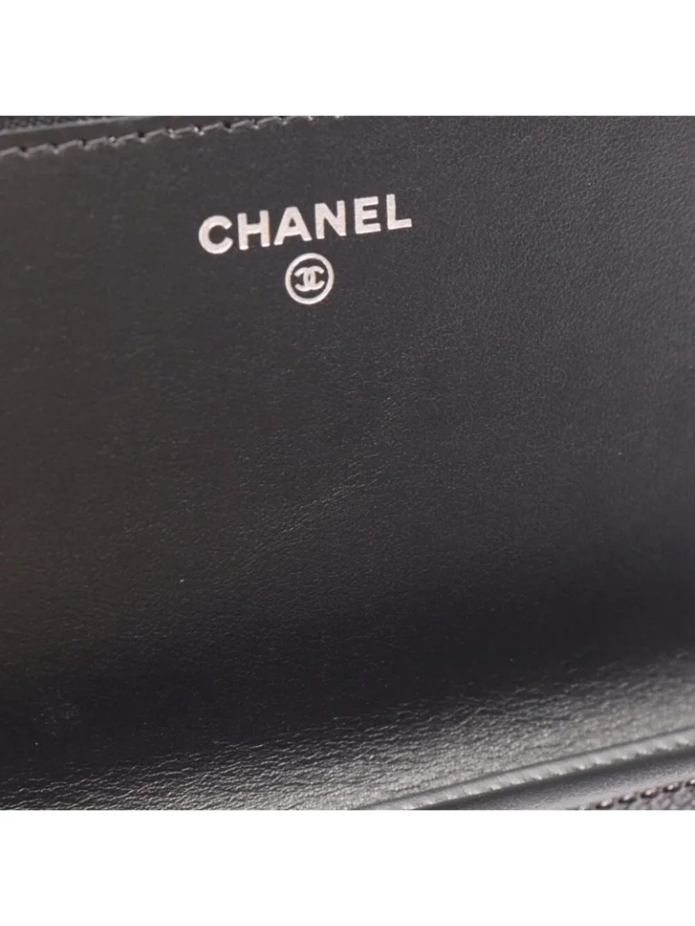 Chanel Shoulder Bag Boy Quilted Black Caviar Leather Boy Chain Wallet